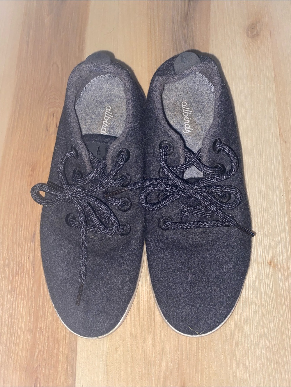 allbirds Women’s Black Wool Lace-Up Sneakers - Low Top